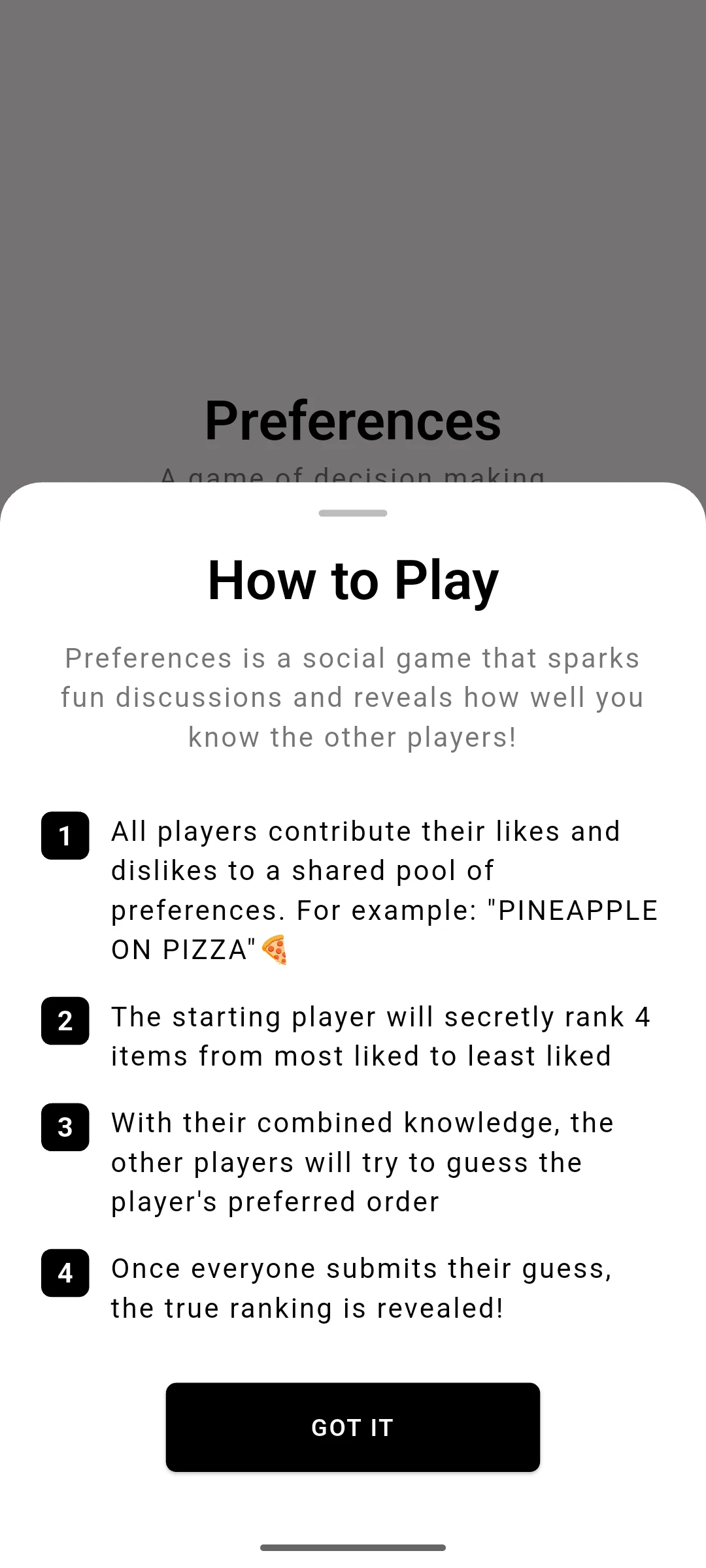 Preferences: The Game screenshot